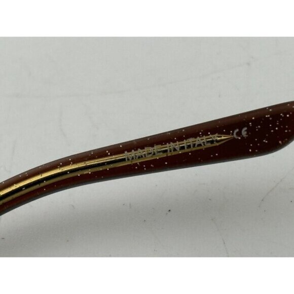 LINEA ROMA - CLASS 317 C2 51-15-140 Red and Gold Glitter Plastic Glasses Frames - Picture 5 of 5